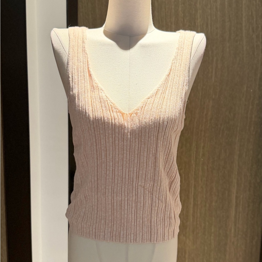 Eberjey Ribbed V-Neck Tank in Blush